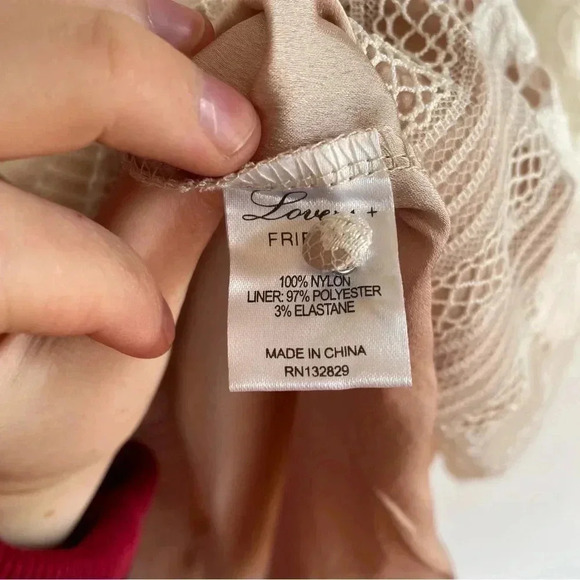 Lovers + Friends White Lace Long Sleeve Mini Dress Lace Up Key Hole Back S - Picture 14 of 14